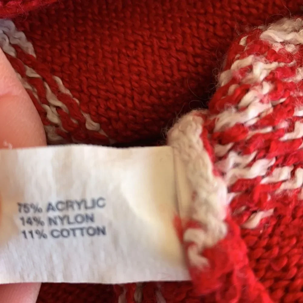 Gap‎ Red Sweater Fair Isle Winter turtleneck Snowflakes kids 5-6